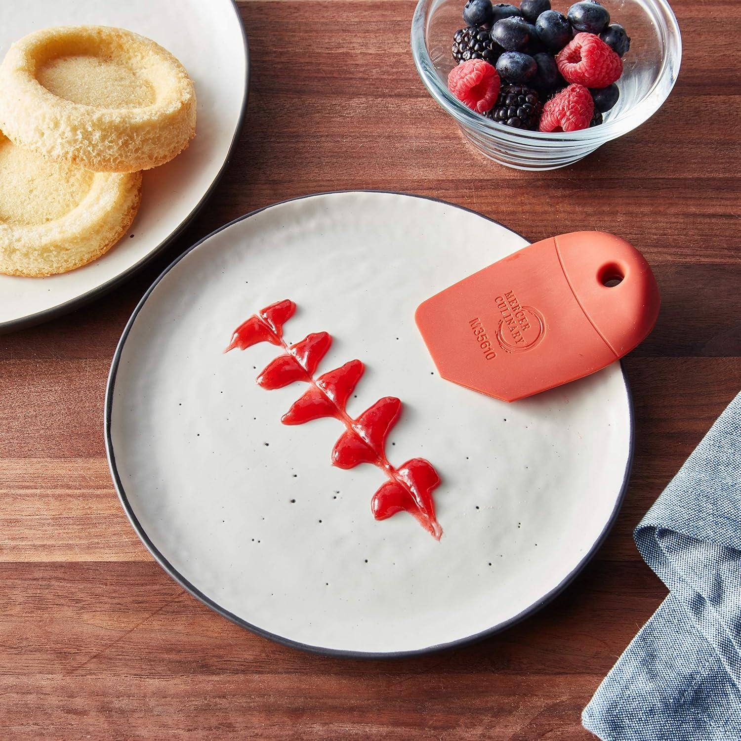 image:imageMercer Culinary Silicone Square Notch Plating Wedge 5mm 5 gaps45 Degree Angle
