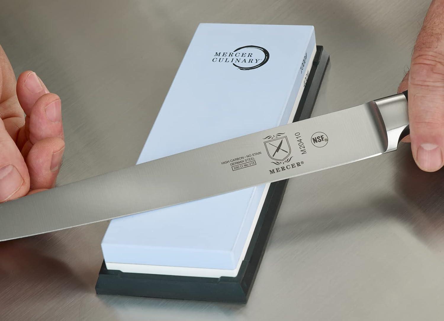 image:imageMercer Culinary Triple Diamond 3 Stage Electric Knife SharpenerPremium Sharpening Stone 4001000 Grit