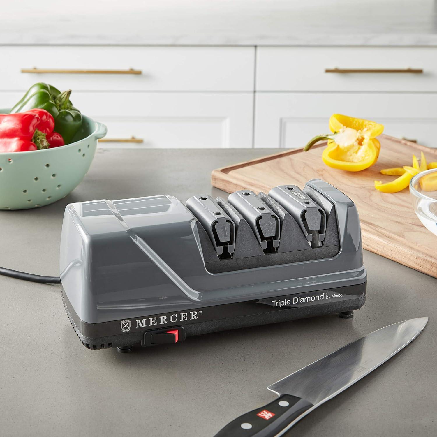 image:imageMercer Culinary Triple Diamond 3 Stage Electric Knife SharpenerSharpener 3 Stage Electric