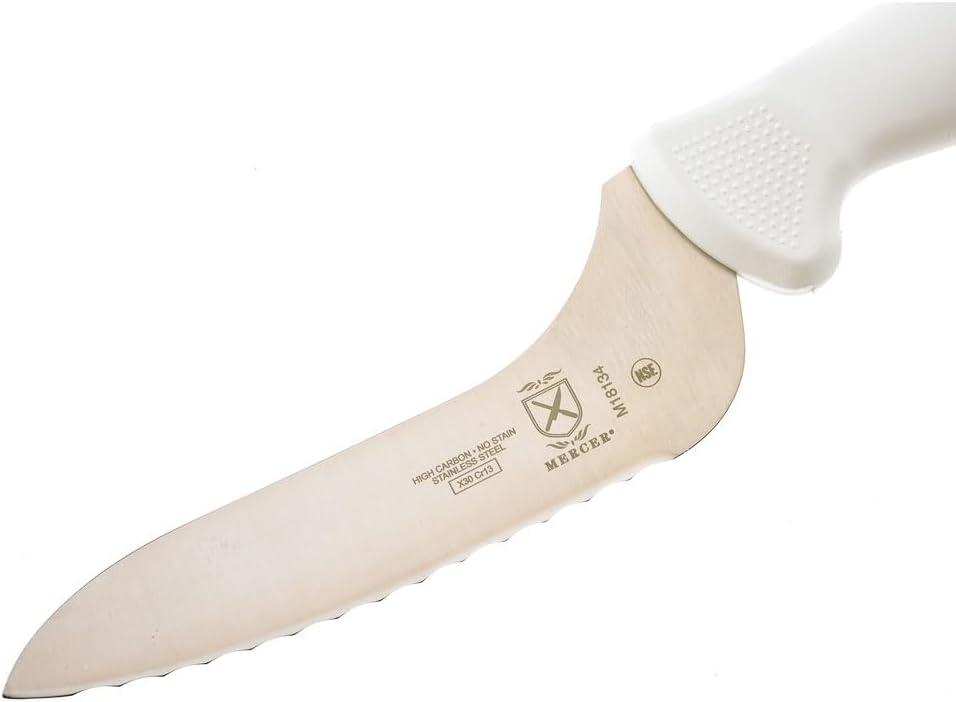 image:imageMercer Culinary Ultimate White 8 Inch Chefs KnifeOffset Bread Sandwich Knife 6 Inch