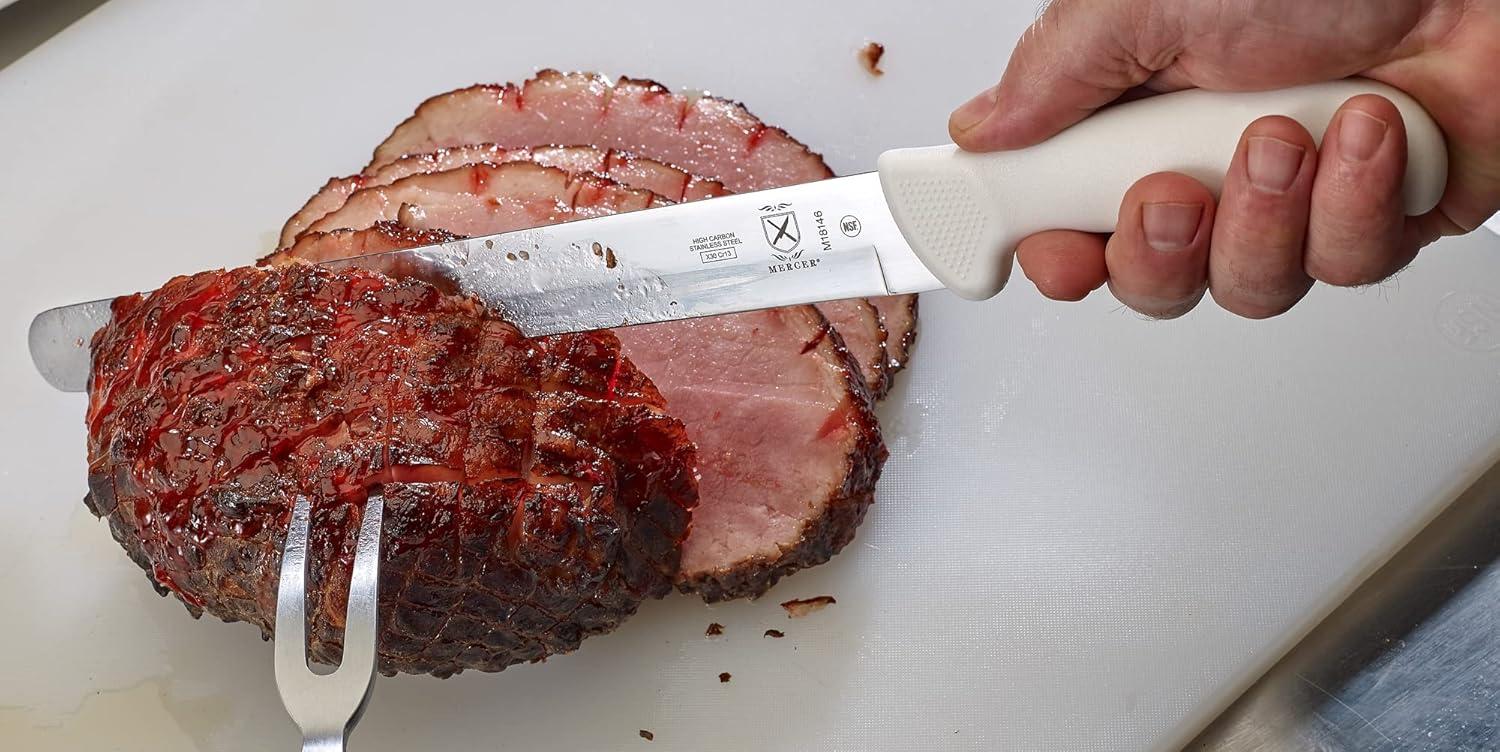 image:imageMercer Culinary Ultimate White 8 Inch Chefs KnifePlain Edge Slicer Knife 12 Inch