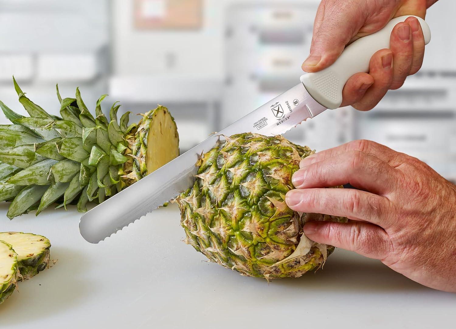 image:imageMercer Culinary Ultimate White 8 Inch Chefs KnifeWavy Edge Slicer Knife 10 Inch