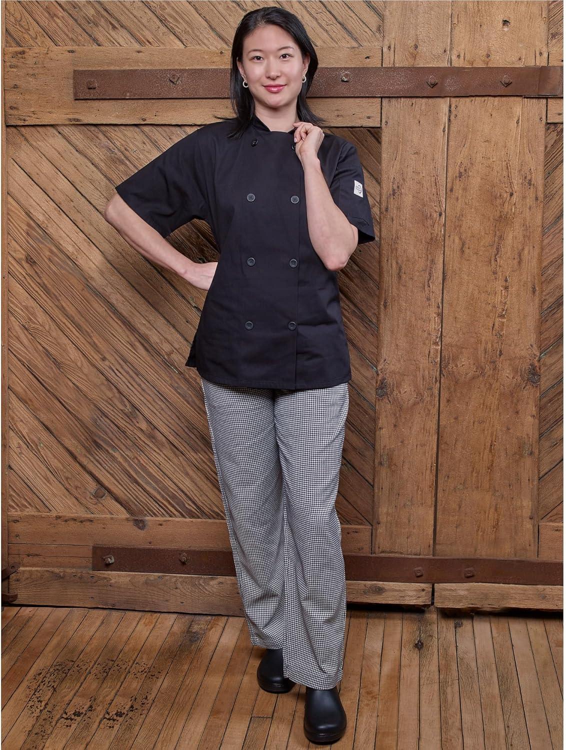 image:imageMercer Culinary womens Cook chefs pants BlackWhite XSmallBlackWhite