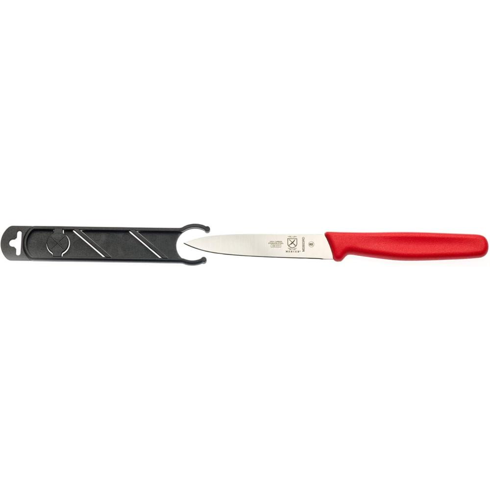 image:imageMercer Culinary Bar KnifeBlack 4 Plain Edge Pointed TipRed