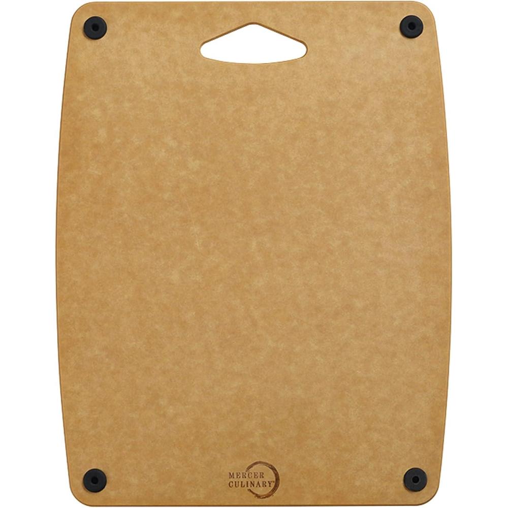 image:imageMercer Culinary Composite Cutting Board 14 916 x 10 1316 with Non Slip Feet and Juice Groove MediumBrown with Silicone Feet