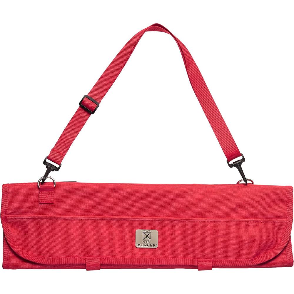 image:imageMercer Culinary KnifePack PlusBlack7pocket Knife Roll Storage Bag Red