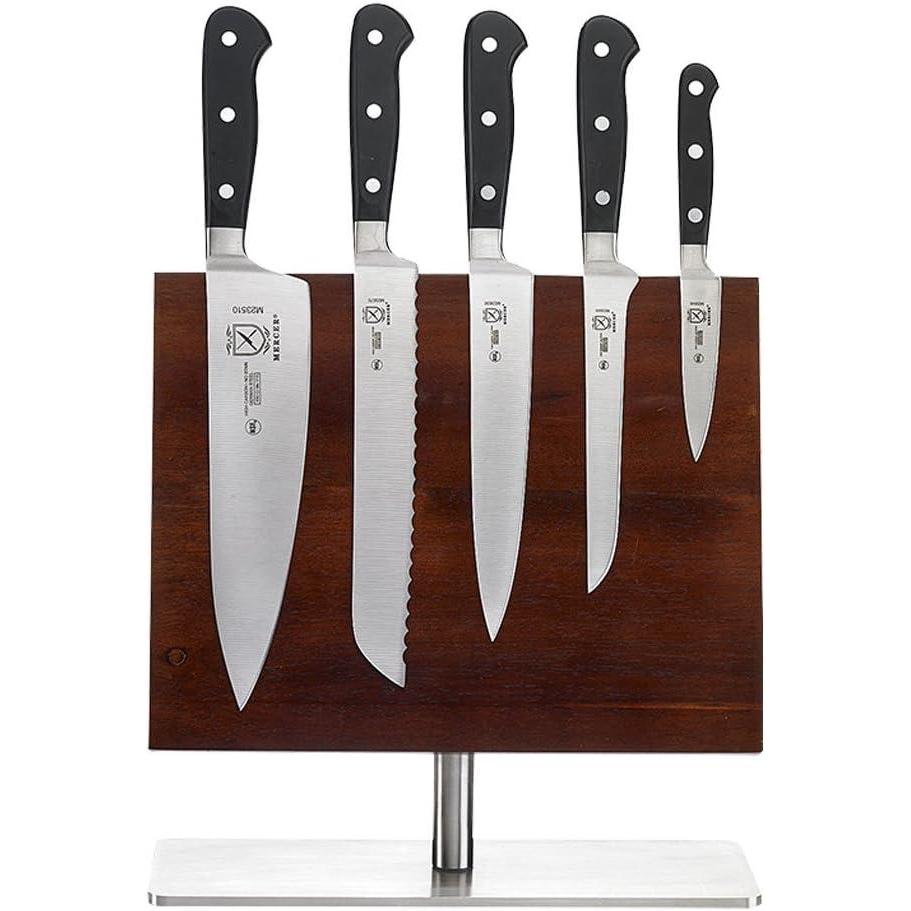 image:imageMercer Culinary M23500 Renaissance 6Piece Forged Knife Block Set Tempered Glass BlockMagnetic Board Stand 11 38 in x 9 in