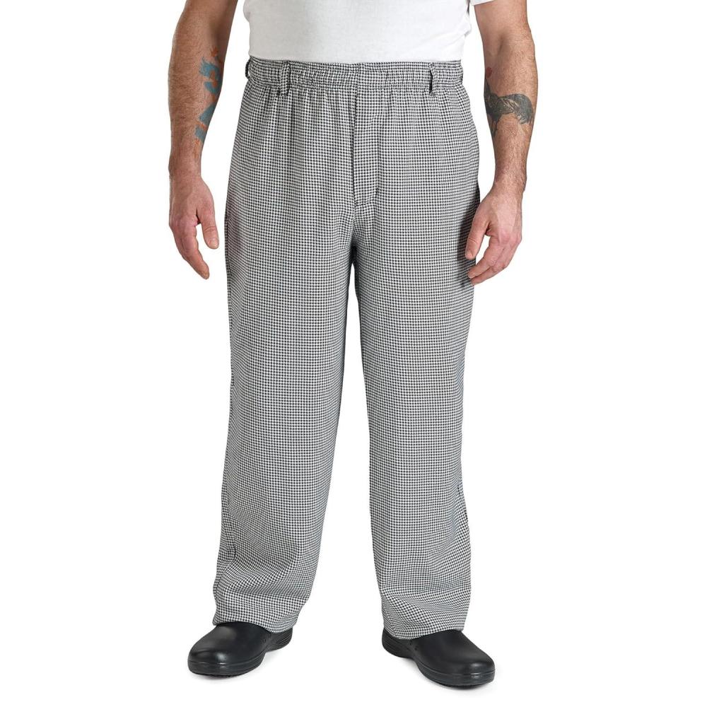 image:imageMercer Culinary M60050BK7X Millennia Mens Cooks Pants 7XLarge BlackBlack and White Hounds Tooth