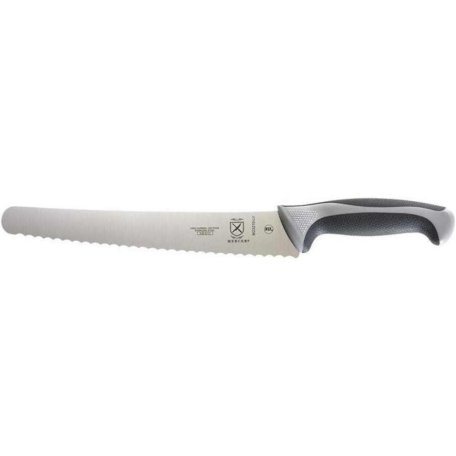 image:imageMercer Culinary Millennia Colors Stainless Steel Bread Knife 10Inch Wavy Edge Wide GrayBread Knife Wavy Edge Wide Gray 10
