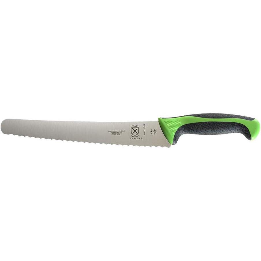 image:imageMercer Culinary Millennia Colors Stainless Steel Bread Knife 10Inch Wavy Edge Wide GrayBread Knife Wavy Edge Wide Green 10