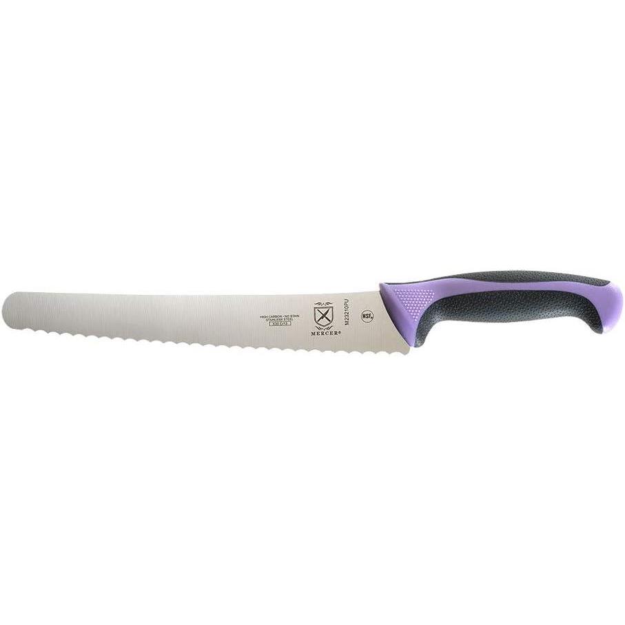 image:imageMercer Culinary Millennia Colors Stainless Steel Bread Knife 10Inch Wavy Edge Wide GrayBread Knife Wavy Edge Wide Purple 10