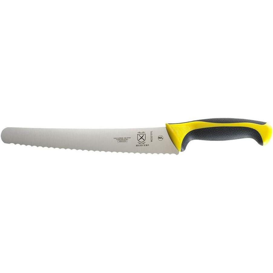 image:imageMercer Culinary Millennia Colors Stainless Steel Bread Knife 10Inch Wavy Edge Wide GrayBread Knife Wavy Edge Wide Yellow 10