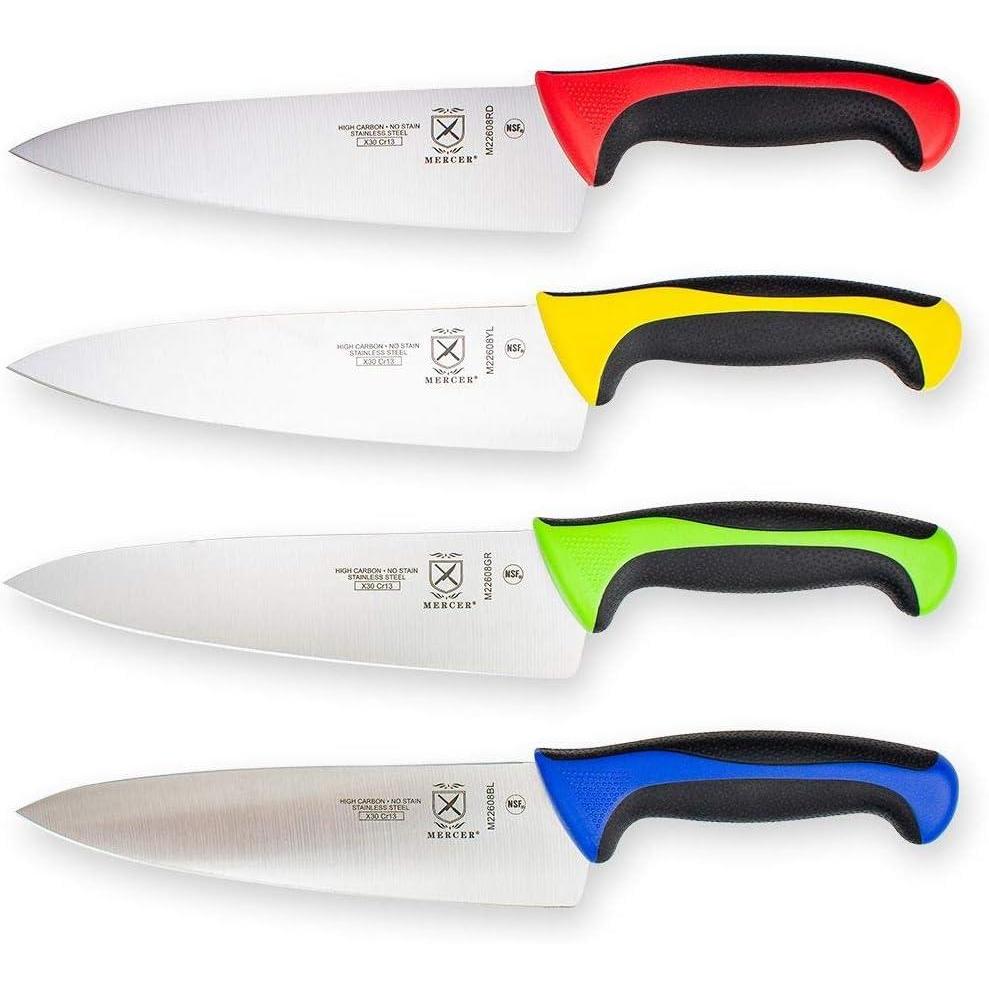 image:imageMercer Culinary Millennia Colors Stainless Steel Bread Knife 10Inch Wavy Edge Wide GrayChefs Knife 4Piece Set ColorCoded 8
