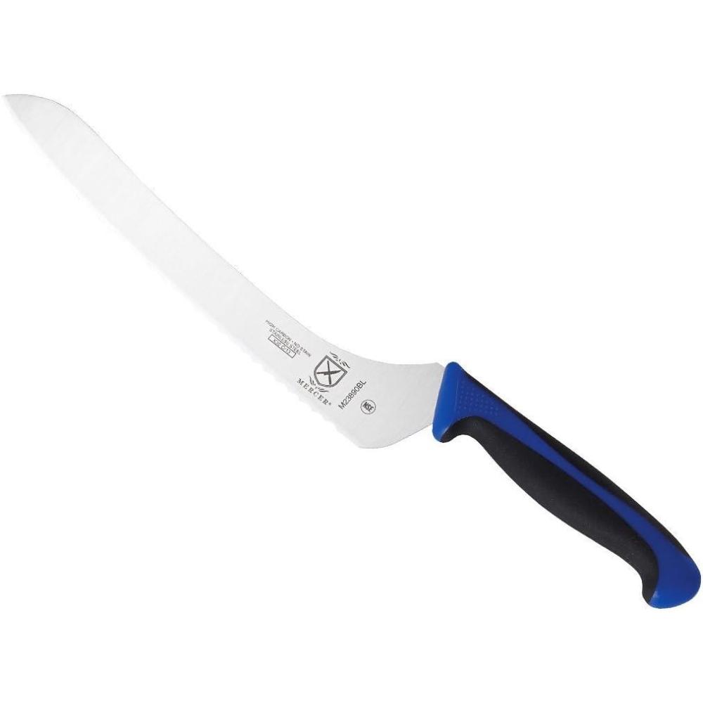 image:imageMercer Culinary Millennia Colors Stainless Steel Bread Knife 10Inch Wavy Edge Wide GrayOffset Bread Knife Wavy Edge Blue 9