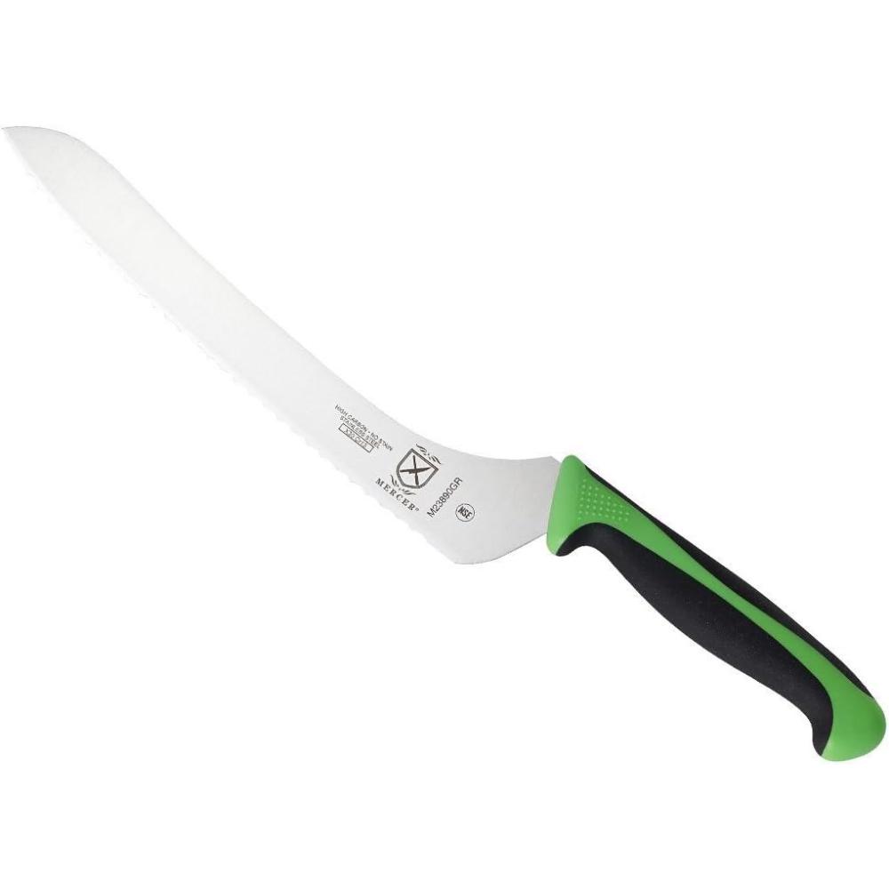 image:imageMercer Culinary Millennia Colors Stainless Steel Bread Knife 10Inch Wavy Edge Wide GrayOffset Bread Knife Wavy Edge Green 9
