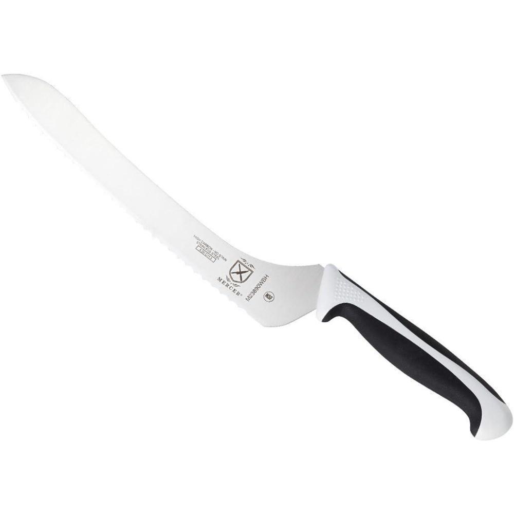 image:imageMercer Culinary Millennia Colors Stainless Steel Bread Knife 10Inch Wavy Edge Wide GrayOffset Bread Knife Wavy Edge White 9