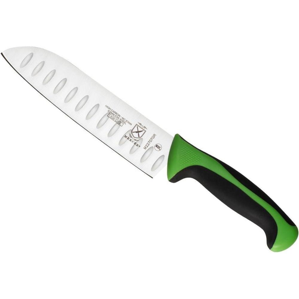 image:imageMercer Culinary Millennia Colors Stainless Steel Bread Knife 10Inch Wavy Edge Wide GraySantoku Knife Granton Edge Green 7