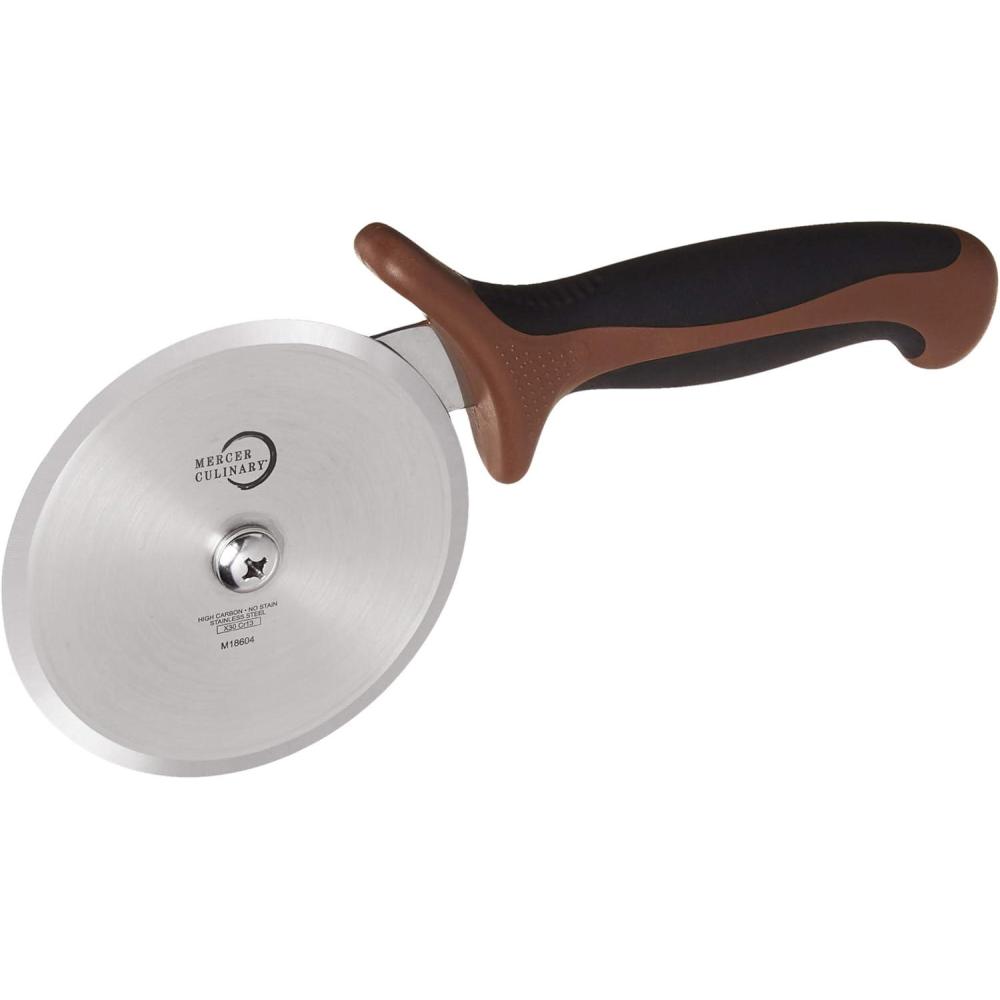 image:imageMercer Culinary Pizza Rocker Knife 20 Inch Black Handles4 Inch Pizza Cutter with Brown Handle
