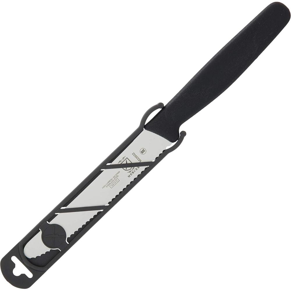image:imageMercer Culinary Rounded Tip Wavy Bar Knife 4516 Edge Black