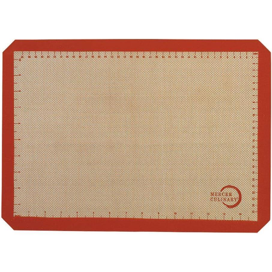image:imageMercer Culinary Silicone Bake Mat Full Size 165Inch x 245Inch Purple borderOrange