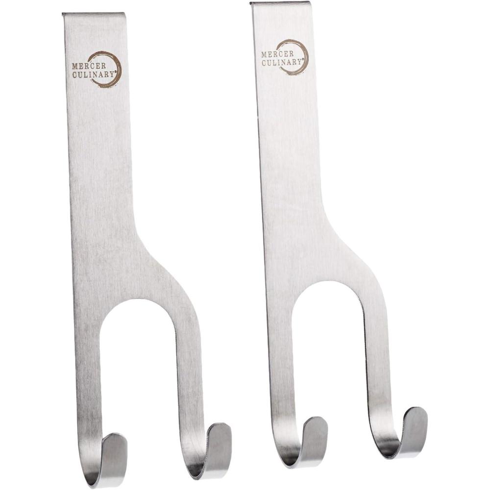image:imageMercer Culinary Single Hooks For Magnet Bar Silver 2 PackDouble Hooks