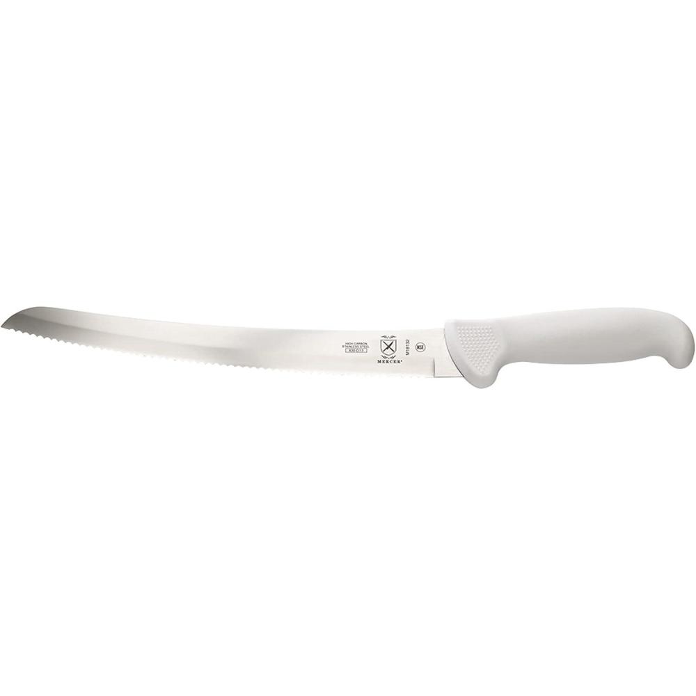 image:imageMercer Culinary Ultimate White 8 Inch Chefs KnifeCurved Wavy Edge Bread Knife 10 Inch