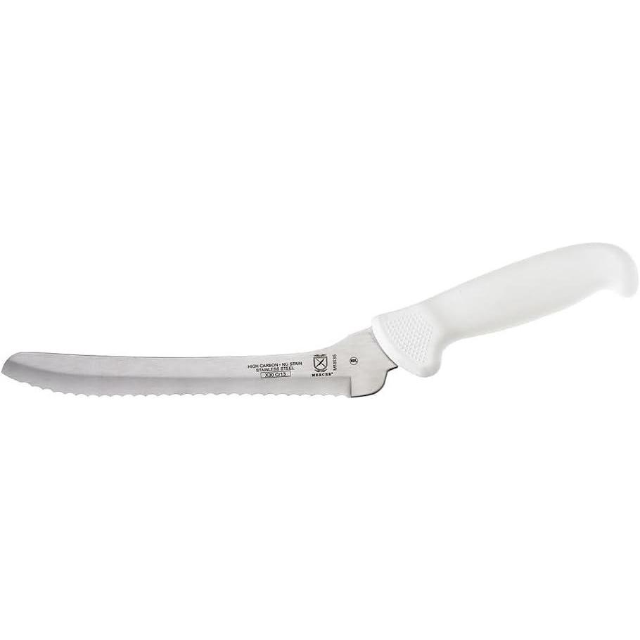 image:imageMercer Culinary Ultimate White 8 Inch Chefs KnifeOffset Bread Knife 8 Inch