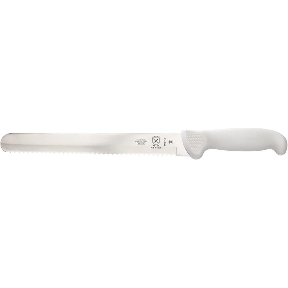 image:imageMercer Culinary Ultimate White 8 Inch Chefs KnifeWavy Edge Slicer Knife 10 Inch