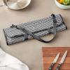 Mercer Culinary KnifePack Plus,Black(7-pocket Knife Roll Storage Bag  Houndstooth)