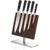 Mercer Culinary M23500 Renaissance 6-Piece Forged Knife Block Set, Tempered Glass Block(Magnetic Board Stand  11 3/8 in x 9 in)
