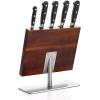 Mercer Culinary M23500 Renaissance 6-Piece Forged Knife Block Set, Tempered Glass Block(Magnetic Board Stand  11 3/8 in x 9 in)