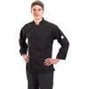Mercer Culinary M60010BKM Millennia Men’s Cook Jacket with Traditional Buttons, Medium, Black(Black)
