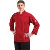 Mercer Culinary M60010BKM Millennia Men’s Cook Jacket with Traditional Buttons, Medium, Black(Red)