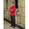 Mercer Culinary M60010BKM Millennia Men’s Cook Jacket with Traditional Buttons, Medium, Black(Red)