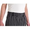 Mercer Culinary M60030BCSXS Millennia Men’s Black Cook Pants with White Chalk Stripe, X-Small(White Chalk Stripe)