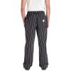 Mercer Culinary M60030BCSXS Millennia Men’s Black Cook Pants with White Chalk Stripe, X-Small(White Chalk Stripe)