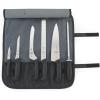 Mercer Culinary Millennia 8-Piece Knife Roll Set, Black Handles(Knife Roll Set  Black)