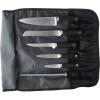 Mercer Culinary Millennia 8-Piece Knife Roll Set, Black Handles(Steel/Black)