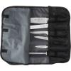 Mercer Culinary Millennia 8-Piece Knife Roll Set, Black Handles(Steel/Black)
