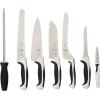 Mercer Culinary Millennia 8-Piece Knife Roll Set, Black Handles(White)