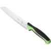 Mercer Culinary Millennia Colors Stainless Steel Bread Knife 10-Inch Wavy Edge Wide, Gray(Santoku Knife (Granton Edge) Green 7″)