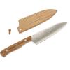 Mercer Culinary Premium Grade Super Steel, 8-Inch Chef’s Knife, G10 Handle(Bar Knife Spalted Maple Handle and Saya Cover 5 Inch)