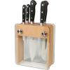 Mercer Culinary M23500 Renaissance 6-Piece Forged Knife Block Set, Tempered Glass Block(Renaissance Forged Knife Block Set)