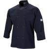 Mercer Culinary M60010BKM Millennia Men’s Cook Jacket with Traditional Buttons, Medium, Black(Navy Blue)