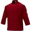 Mercer Culinary M60010BKM Millennia Men’s Cook Jacket with Traditional Buttons, Medium, Black(Red)