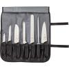 Mercer Culinary Millennia 8-Piece Knife Roll Set, Black Handles(Black)