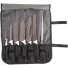 Mercer Culinary Millennia 8-Piece Knife Roll Set, Black Handles(White)