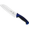 Mercer Culinary Millennia Colors Stainless Steel Bread Knife 10-Inch Wavy Edge Wide, Gray(Santoku Knife (Granton Edge) Blue 7″)