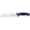 Mercer Culinary Millennia Colors Stainless Steel Bread Knife 10-Inch Wavy Edge Wide, Gray(Santoku Knife (Granton Edge) Purple 7″)
