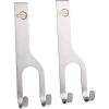 Mercer Culinary Single Hooks For Magnet Bar, Silver, 2 Pack(Double Hooks)